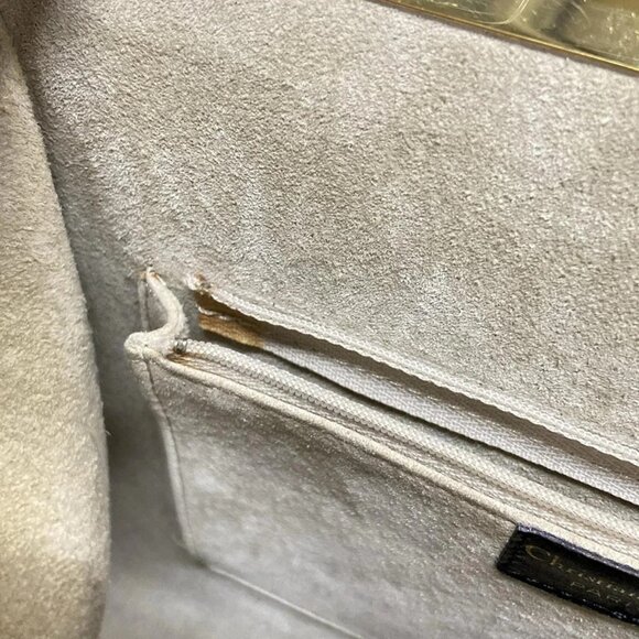 Auth DIOR/ChristianDior - Black Leather Handbag - Picture 11 of 14